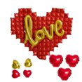 thumbnail image 1 of Kripyery Heart Balloons Inflatable Not Easy to Burst Leak-proof Large Size Party Supplies Decorate Reusable Background Heart-Shaped Foil Balloons for Wedding, 1 of 8
