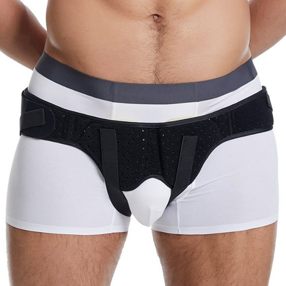 Kripyery Inguinal Hernia Belt Men Left/Right Side Supportive Groin Pain Truss for Pre or Post-Surgical Scrotal, Femoral, Comfortable Adjustable Waist Strap Hernia Guard