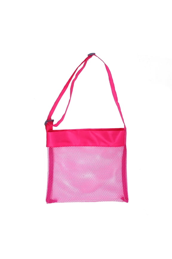 Kids Mesh Beach Bag with Adjustable Straps - Seashell Collecting Sand Toy Storage - for Boys Girls - Breathable Quick-Dry - Multi-Purpose Outdoor Bag