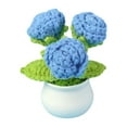 thumbnail image 1 of Kripyery Knitted Flower Realistic Artificial Flowers Low Maintenance Crochet Flower Potted Plant for Home Decor, 1 of 7