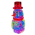 thumbnail image 1 of Kripyery LED Prismatic Iridescent Snowman Ornaments USB Powered 3D Light Up Snowman Colorful Christmas Night Light for Home Party, 1 of 7