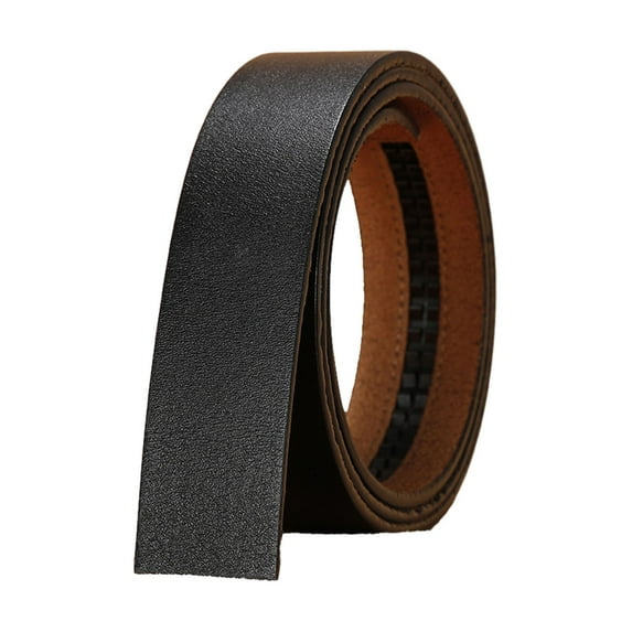 Kripyery Men Genuine Leather Belt No Automatic Buckle Two-Layer Cowhide Retro Style Buckleless Design Waistband