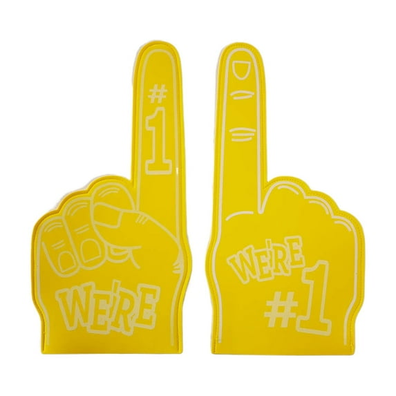 Kripyery Number 1 Sports Finger Cheer Props Victory Game Cheering Gesture Props for Sports Events 2Pcs Cheer Props