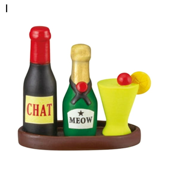 Kripyery Ornament Crafts Exquisite Realistic Resin Wine Beer Rabbit Ornament for Cake Topper