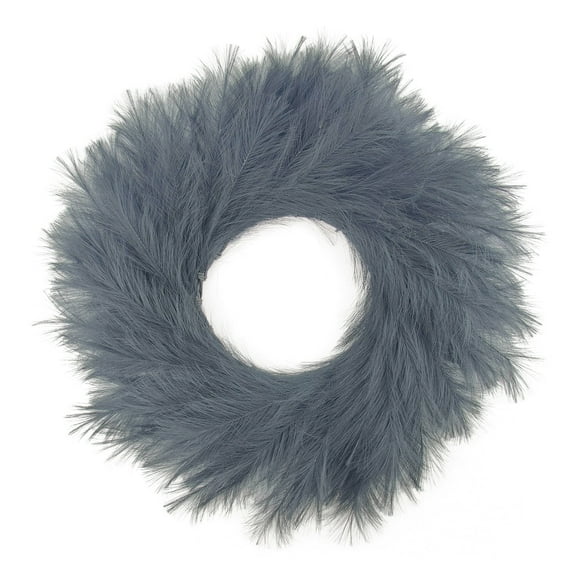 Kripyery Pampas Grass Wreath Realistic Looking Non-Wither Artificial Farmhouse Pampas Grass Garland DIY Wreath Arrangement