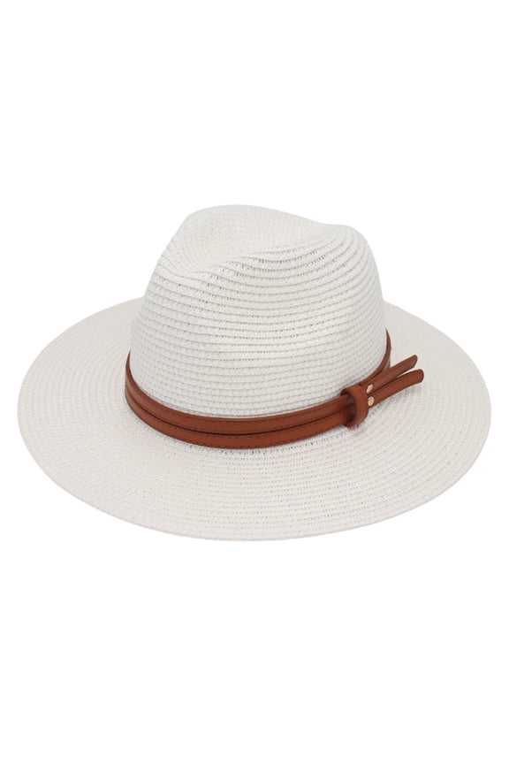 Panama Hat Straw Weaving Folding Men Women Anti Sun Waterproof Travel Cap for Beach