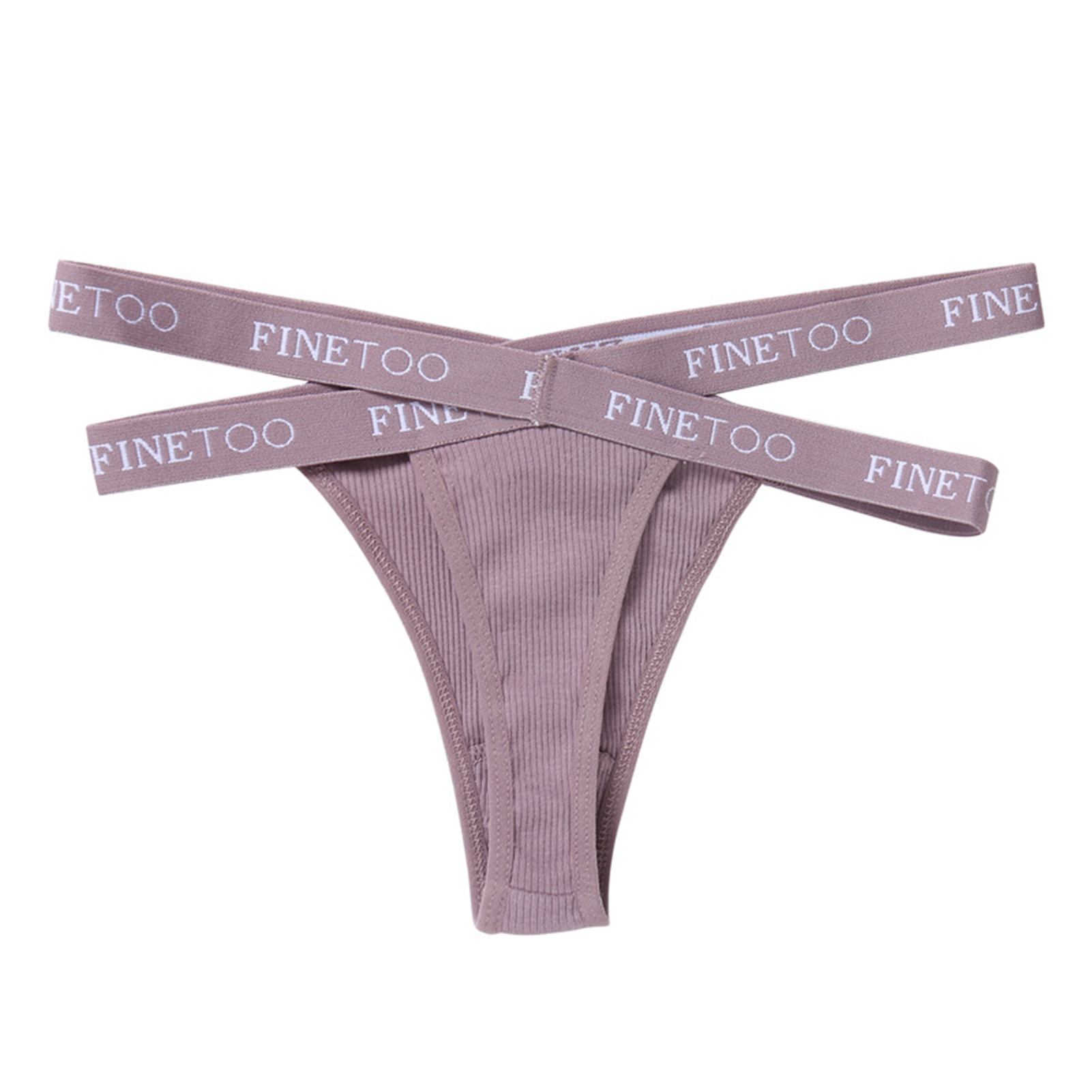 Kripyery Panties Letter Design Cross Strap Polyester Lady Sexy Gstring