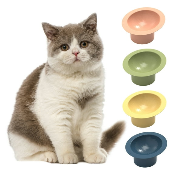 Kripyery Pet Food Bowl Large Capacity 15-Degree Tilt Design Shatterproof BPA Free Smooth Surface Anti-choking Reliable Tilted Angle Non-Skid Pet Dog Cat Food Bowl Pet Supplies