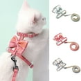 thumbnail image 1 of Kripyery Pet Traction Rope Adjustable Exquisite Plaid Pattern Pet Cat Bowknot Back Strap Pet Supplies, 1 of 7