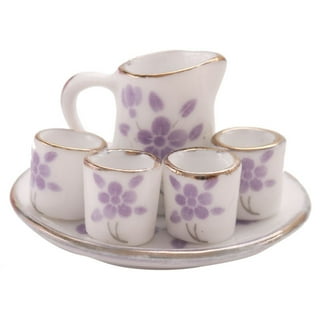 1:12 Miniature Porcelain Tea Cup Set - 15 pcs - Alice-in