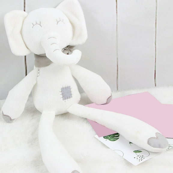 Kripyery Plush Doll Super Soft Washable PP Cotton Infant Elephant Stuffed Toy Baby Supplies for Home