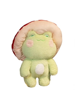 Cute Cartoon Mushroom Frog Plush Toy Kawaii Stuffed Animals Green