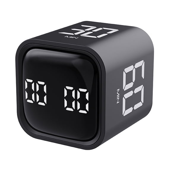 Kripyery Productivity Cube Timer Sensor Flipping LED Display 4 Preset Time Dual Modes Time Management Countdown Cooking Student Study Mini Digital Timer
