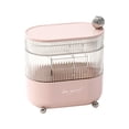 thumbnail image 1 of Kripyery Rotatable Jewelry Box with Dustproof Cover Multi-layered Makeup Organizer Lipsticks Brushes Removable Cable Storage Box, 1 of 8