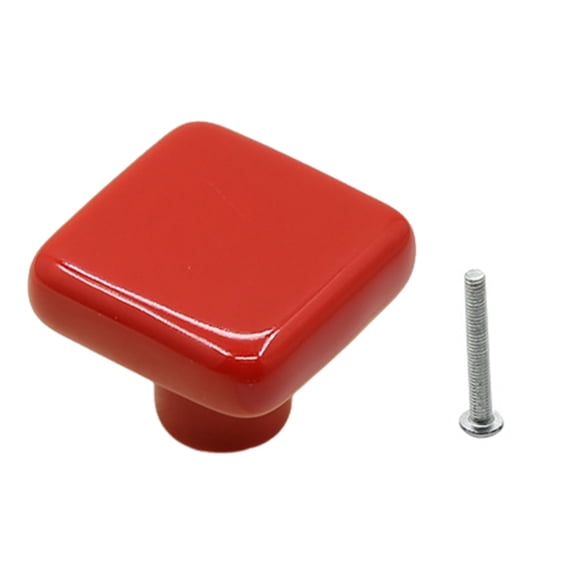 Kripyery Square Ceramic Cabinet Handle - Solid Structure Door Pull, Easy Installation DIY Furniture Knob