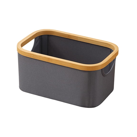 Kripyery Storage Basket Foldable Deep Large Capacity Thickened Stable Structure With Handle Keep Neat Space Saving Toy Clothes Storage Backet Laundry Backet