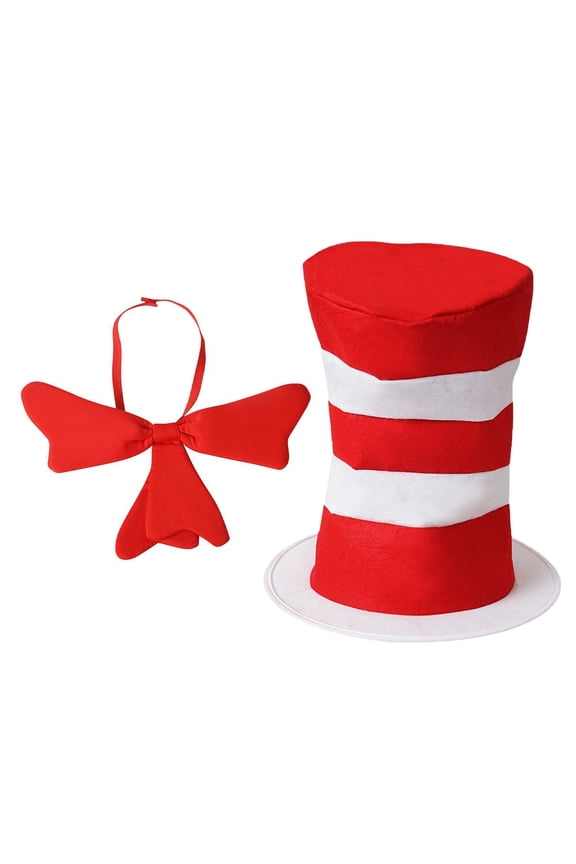 Stovepipe Hat Party Sequin Contrast Color Striped Top Hat Bow Tie Retro Cosplay Costume Women Men Headwear Stage Performance Birthday Party Favors