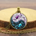 thumbnail image 1 of Kripyery Tai Chi Pendant Unisex Necklace Chinese Style Fashion Jewelry Two-tone Butterflies Pattern Sweater Necklace for Halloween, 1 of 8