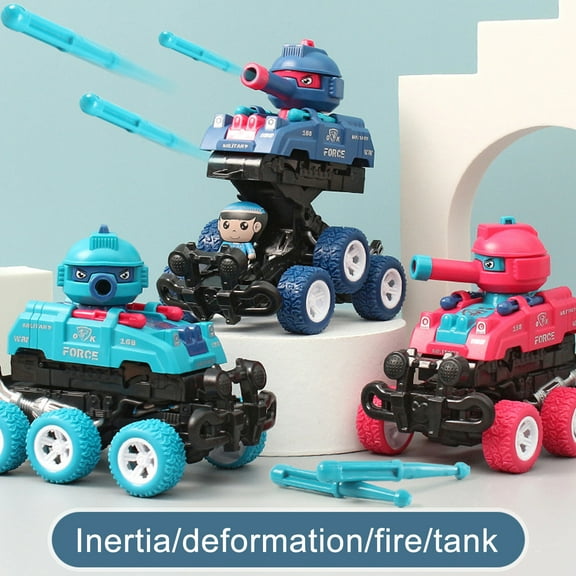 Kripyery Tank Toy Fine Workmanship Wear-resistant Plastic Children Inertial Tank Toy for Kids