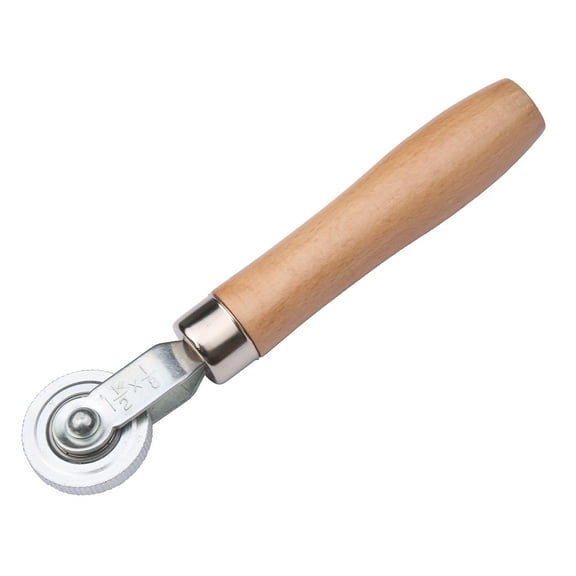 Kripyery Tire Flat Roller Smooth Rolling Stable Wood Handle Anti Corrosion Tire Patch Roller for Workshop