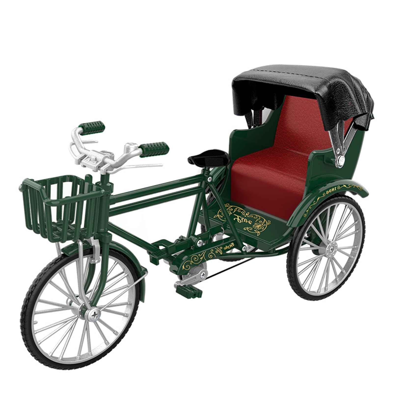 Kripyery Tricycle Model Nostalgic Retro Style Extendable Canopy Movable ...