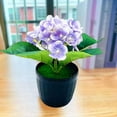 thumbnail image 1 of Kripyery Visual Fake Potted Plant Artificial Plastic Decorative Delicate Flower Bonsai for Office, 1 of 8