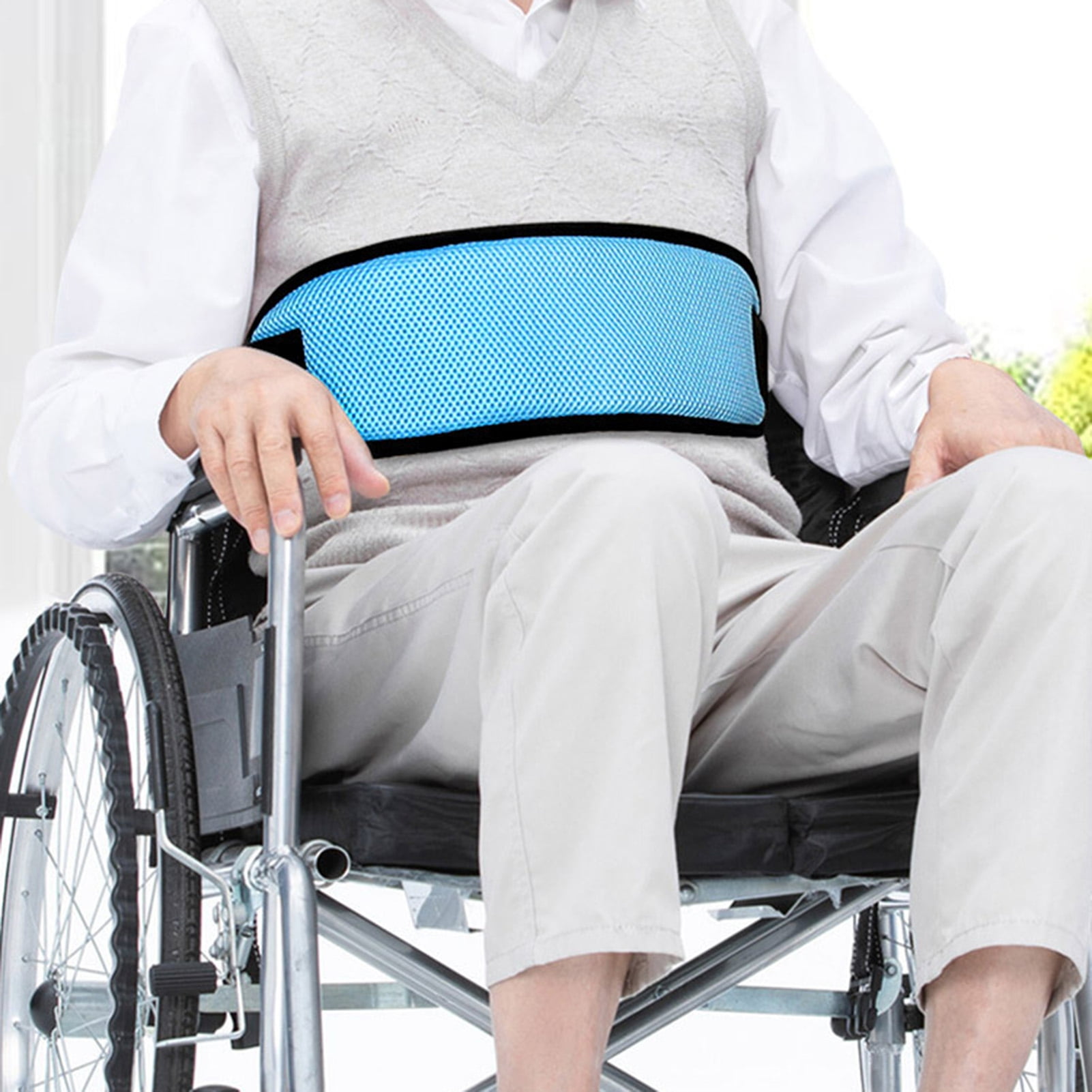 Kripyery Wheelchair Seat Belt, Adjustable Medical Restraints Straps