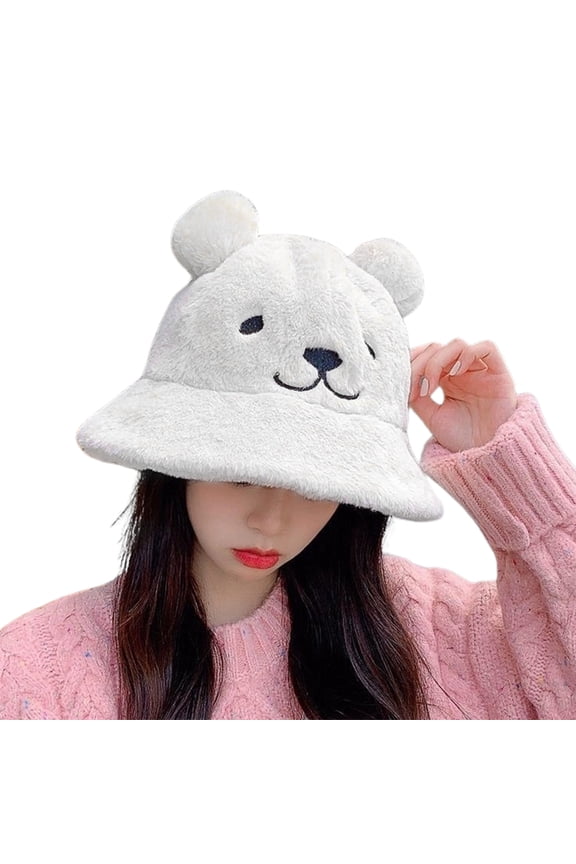 Winter Warm Hat Adorable Appearance Super Soft Solid Color Friendly to Skin Ultra-Thick Women Autumn Winter Bucket Hat Outdoor Ski Cap Daily Wear
