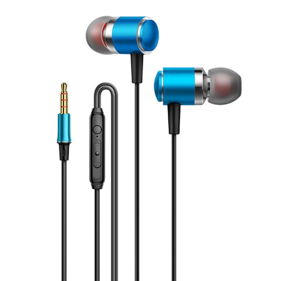 Kripyery Wired Earphone Multi Noise Reduction Plug Play Stereo Sound Ergonomic Design Composite Diaphragm Intelligent Wired Control Wired Earbud for Home