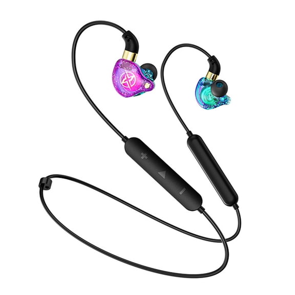 Kripyery Wireless Headset Bluetooth-compatible 5.0 Intelligent Noise Reduction Audio Decoding Heavy Bass Stereo Surround 11mm Large Dynamic Circle Wireless Headphone Sports Accessory