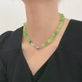 thumbnail image 1 of Kripyery Women Necklace Colorful Faux Crystal Jewelry Shining Beaded Necklace for Wedding Party Banquet Prom, 1 of 8