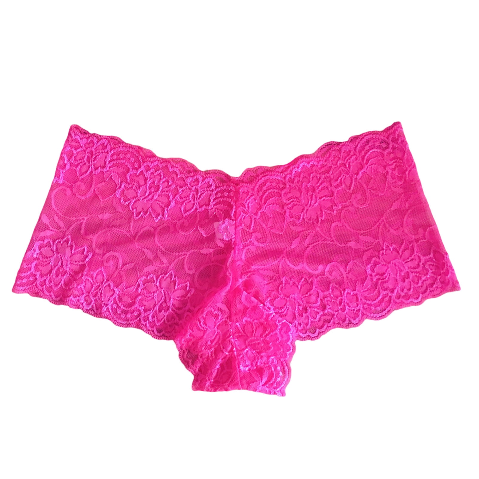 Kripyery Women Underpants See-through Lace Mid Waist Soft No Constraint  Anti-septic Hollow Out Elastic Anti-shrink Lady Panties for Daily Inner  Wear 