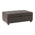 thumbnail image 1 of Kris & Alley Beckett Faux Leather PU Fabric Tufted Storage Ottoman, Coffee Table, Extra Seating, with Wood Feet for Living Rooms, 1 of 12