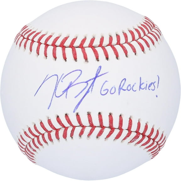 Kris Bryant Colorado Rockies Autographed Baseball with "Go Rockies!" Inscription - Fanatics Authentic Certified