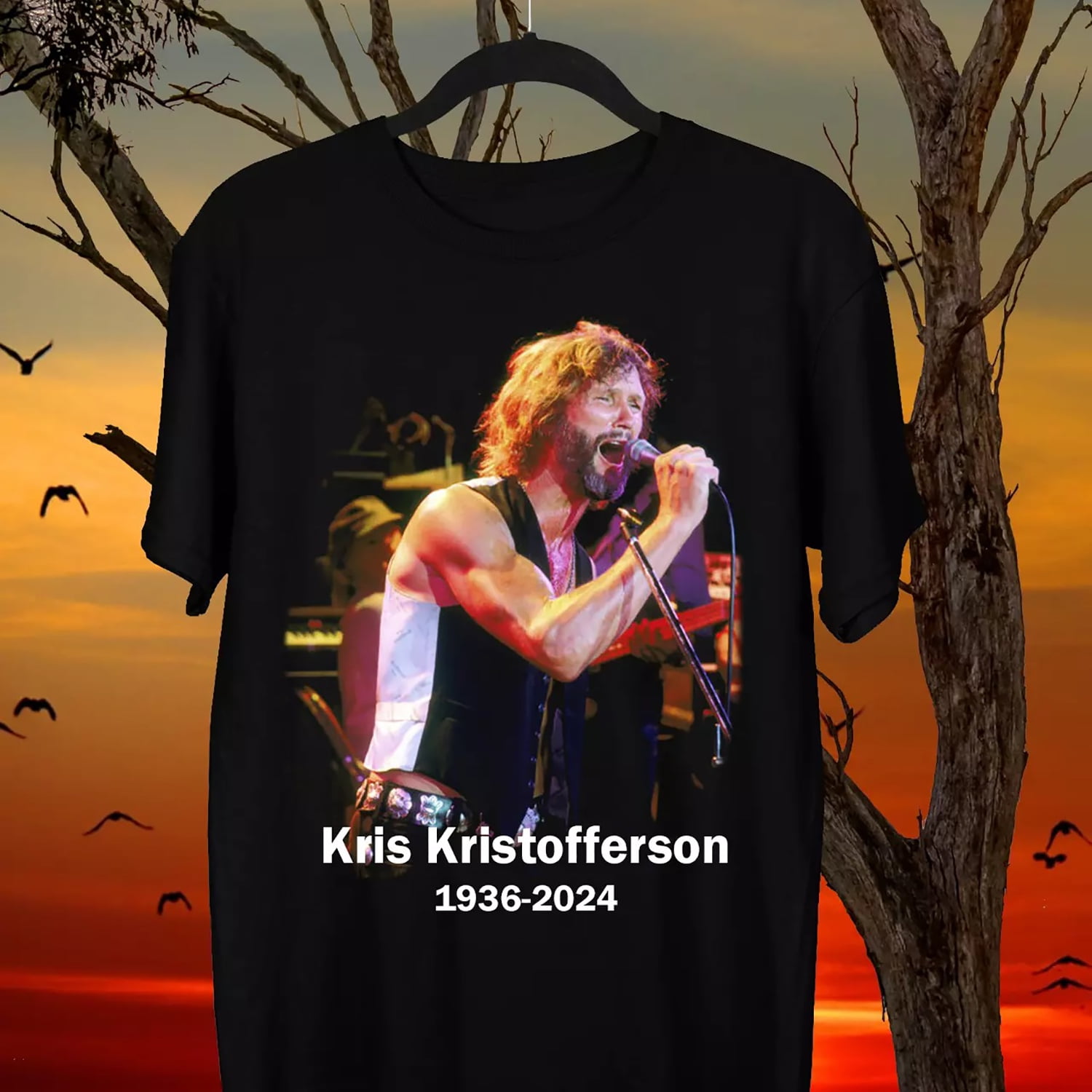 Kris Kristofferson A Star Is Born KRISTOFFERSON 19362024 Black Shirt