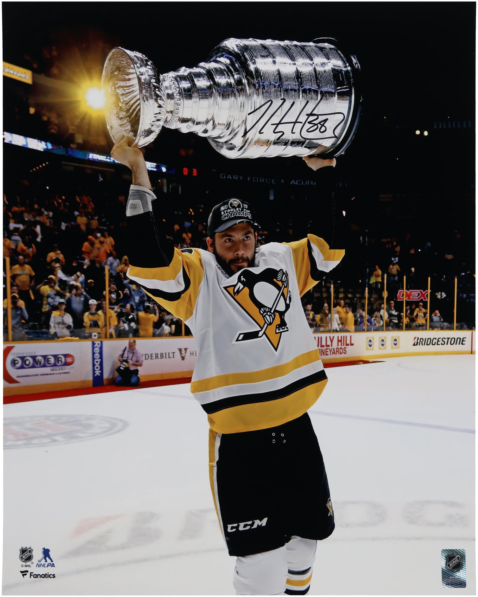 Kris Letang Pittsburgh Penguins Autographed 16" x 20" 2017 Raising Cup Photograph - Fanatics Authentic Certified