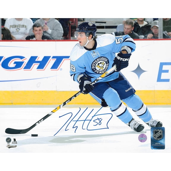 Kris Letang Signed 8x10 Photo Pittsburgh Penguins Action-H Officially Licensed NHL/NHLPA Authentic Hand-Signed Autograph Finished Size 8x10 Inches Black Frame by Frameworth Sports Marketing