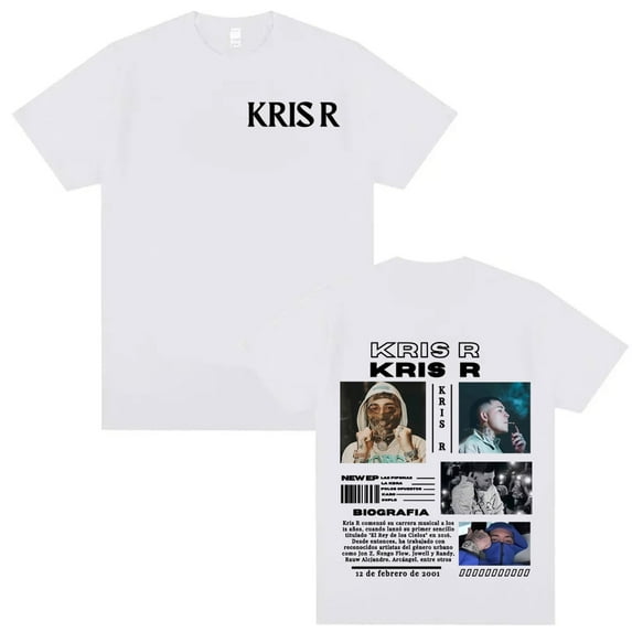 Kris R 2025 Tour Cotton Blend T Shirt for Men and Women - Vintage Classic Short Sleeve Streetwear Style