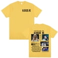 thumbnail image 1 of Kris R 2025 Tour Cotton Blend T Shirt for Men and Women - Vintage Classic Short Sleeve Streetwear Style, 1 of 5