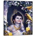 thumbnail image 1 of Krishna Culture Krishna with Parrots CV27LC  Canvas 30X36", 1 of 1
