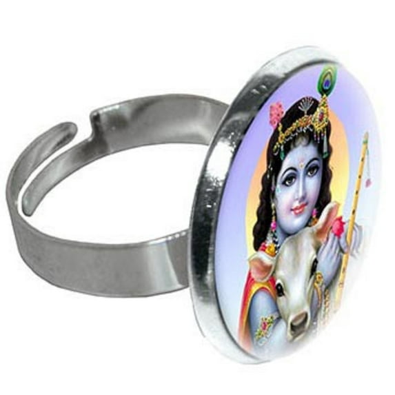 Krishna Luminous Ring Krishna and Calf Narrow (LRN18)