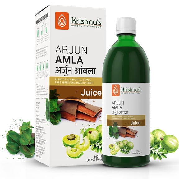 Krishna's Herbal & Ayurveda Arjun Amla Juice - 500 ml (Pack of 1)