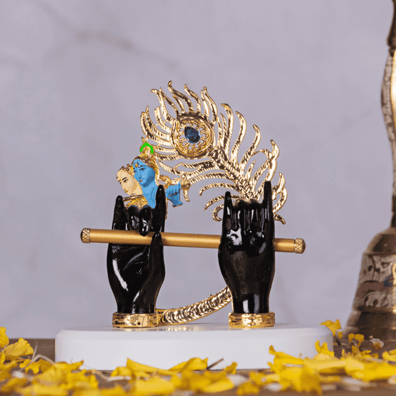 Krishnaji Divine Hands Black Idol for Gifting and Home Decor (4.5 inches)