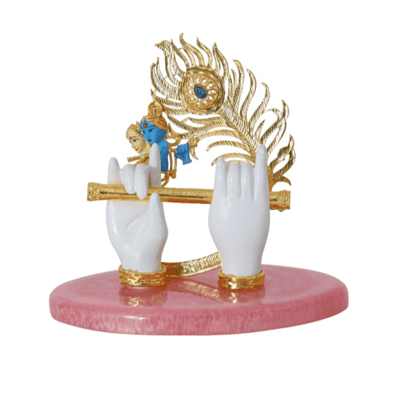 Krishnaji Divine Hands Pink Idol for Gifting and Home Decor (4.5 inches)