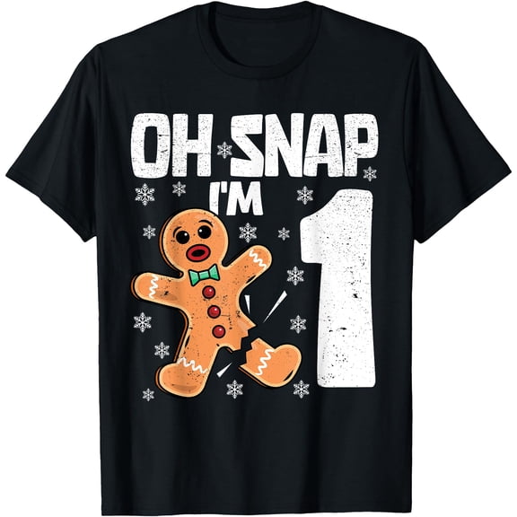 Krismast Oh Snap 1 Year Old Gingerbread Man 1St Birthday T-Shirt