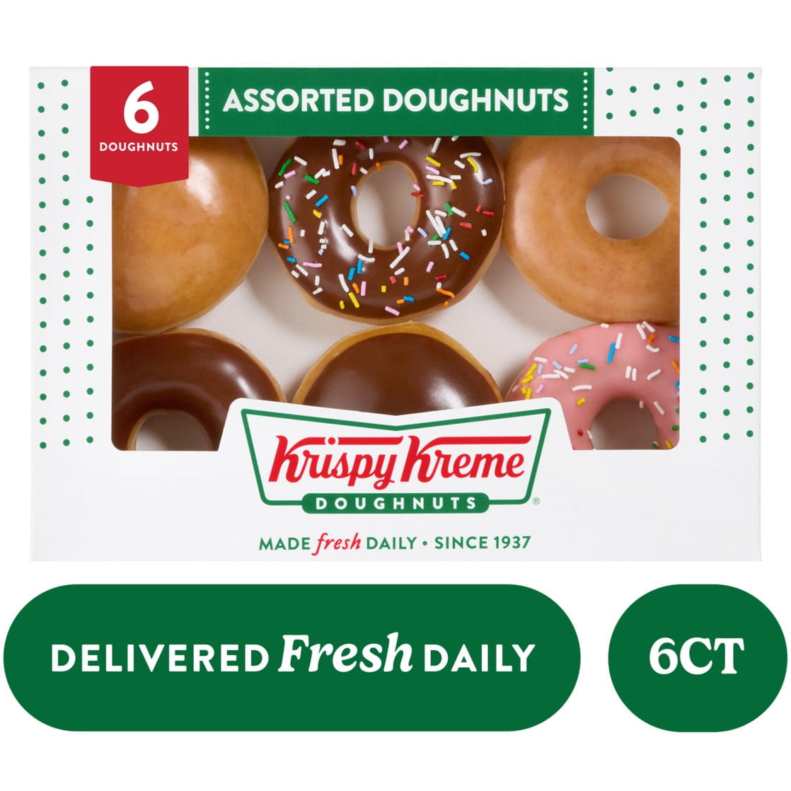 Krispy Kreme 6-Count Classic Assorted Doughnuts