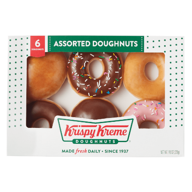 Krispy Kreme Assorted Doughnuts, 9.9 oz, 6 Count