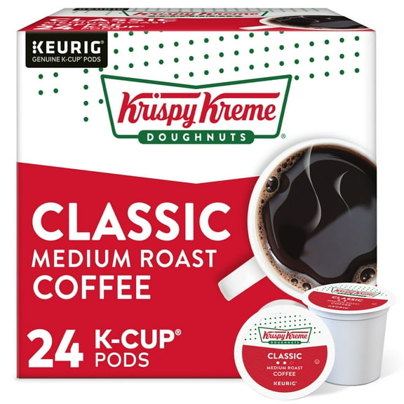 Krispy Kreme Classic, Single-Serve Keurig K-Cup Pods, Medium Roast Coffee, 24 Count