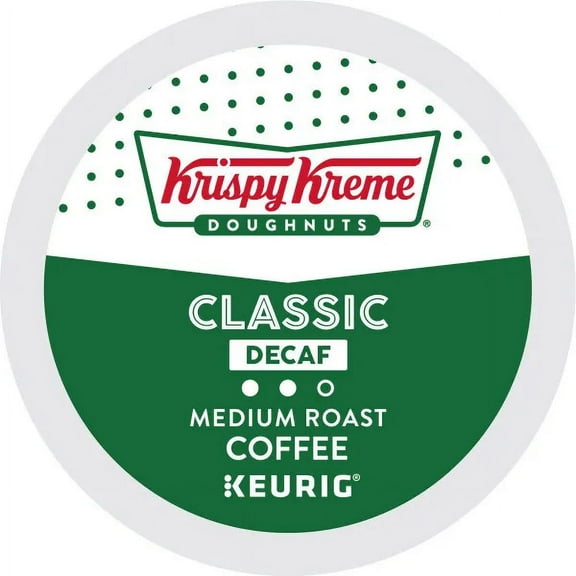 Krispy Kreme Classic Decaf Coffee - K-Cup Pod - Medium Roast - 96 Ct