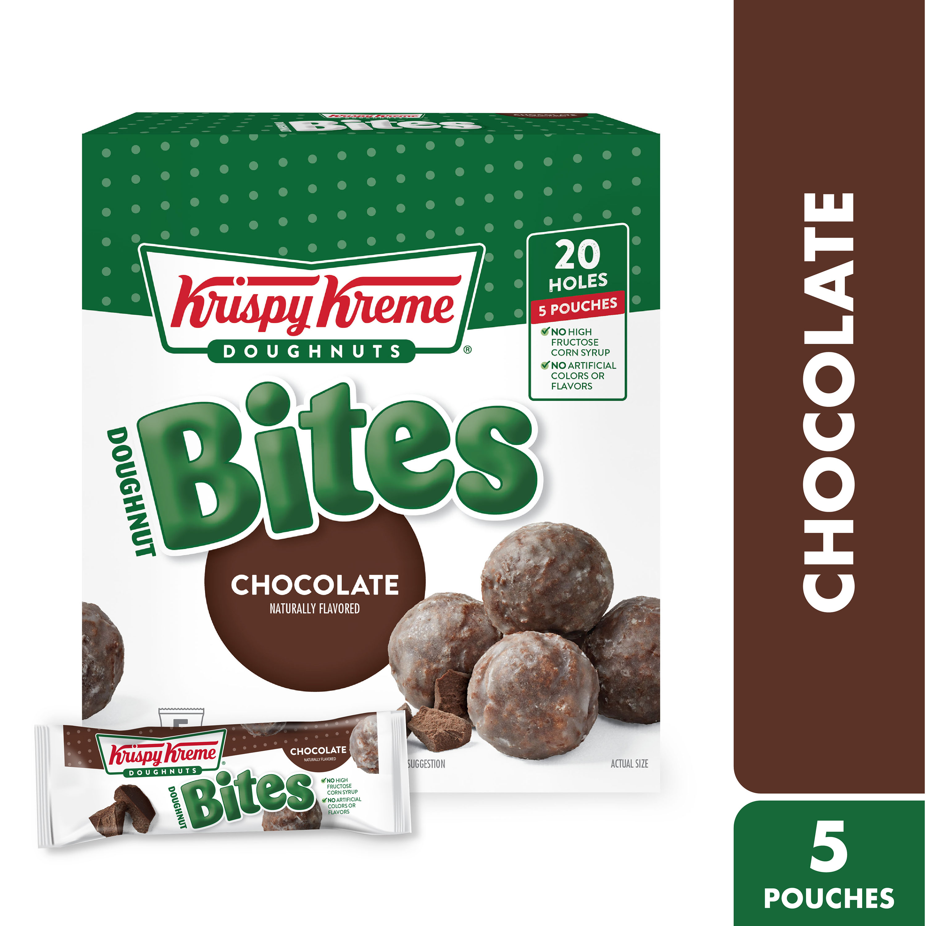 Krispy Kreme Doughnut Bites Chocolate, 1.6 Oz, 5 Count - image 1 of 7